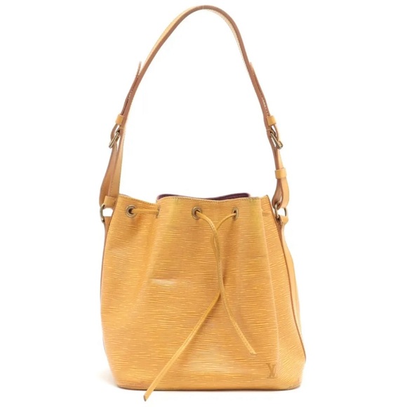 Louis Vuitton Handbags - Louis Vuitton Petit Noe Epi Tassili Yellow Shoulder Bucket Bag M44109